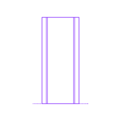 Buildings Exterior Doors Solid Entry Door Flush Striped Vertical Pair Outline Svg File, Free Vectors File